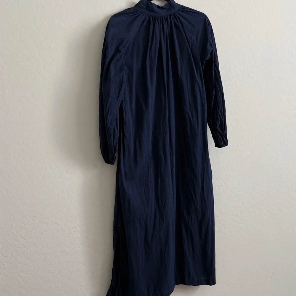 xirena mandarin collar V neck tunic dress navy Sz XS - Picture 8 of 11